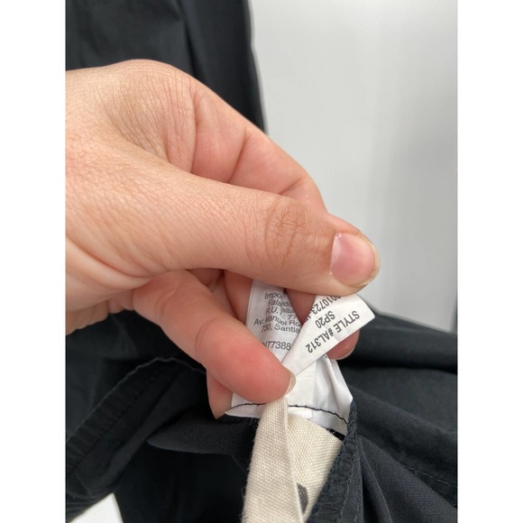 Madewell Black Poplin Tie Front V-Neck Short Sleeve Mini Dress Size 8 - Picture 7 of 7